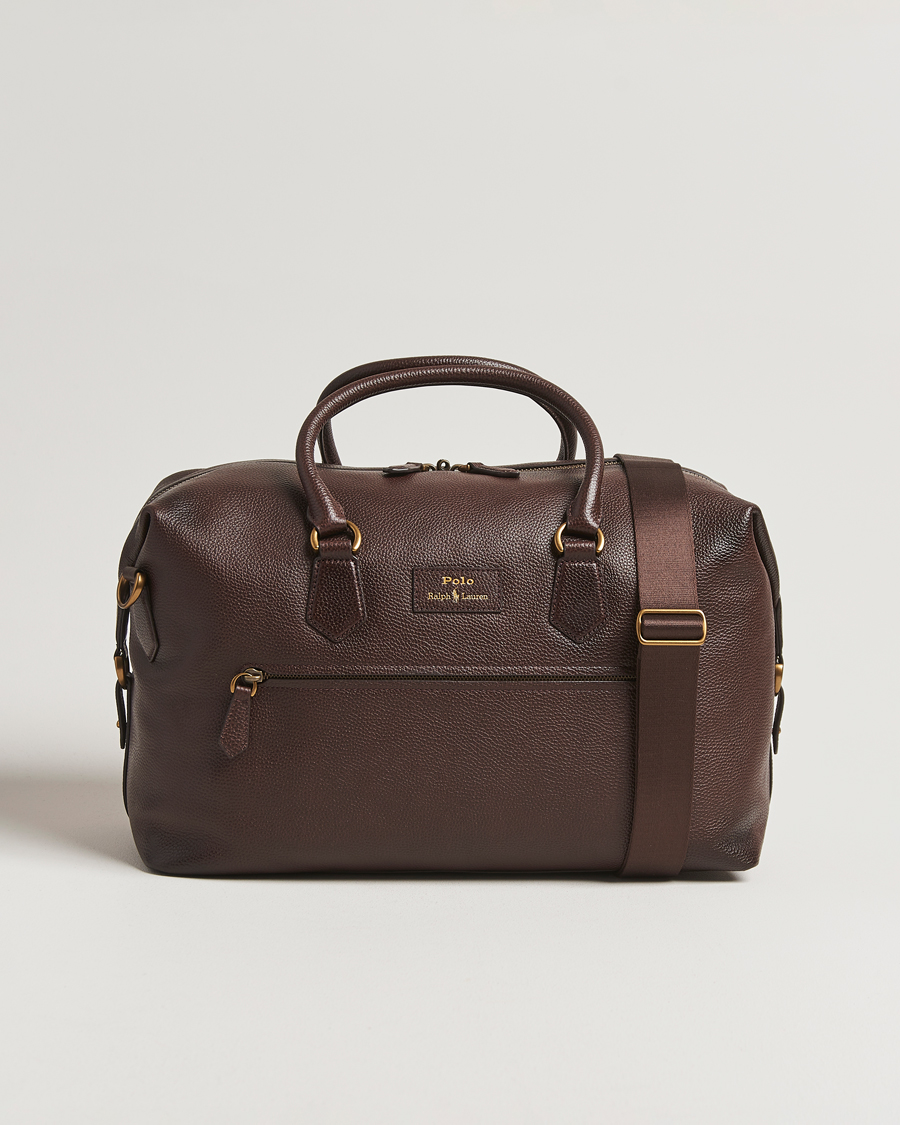 Herren | Taschen | Polo Ralph Lauren | Pebble Leather Duffle Bag Dark Brown