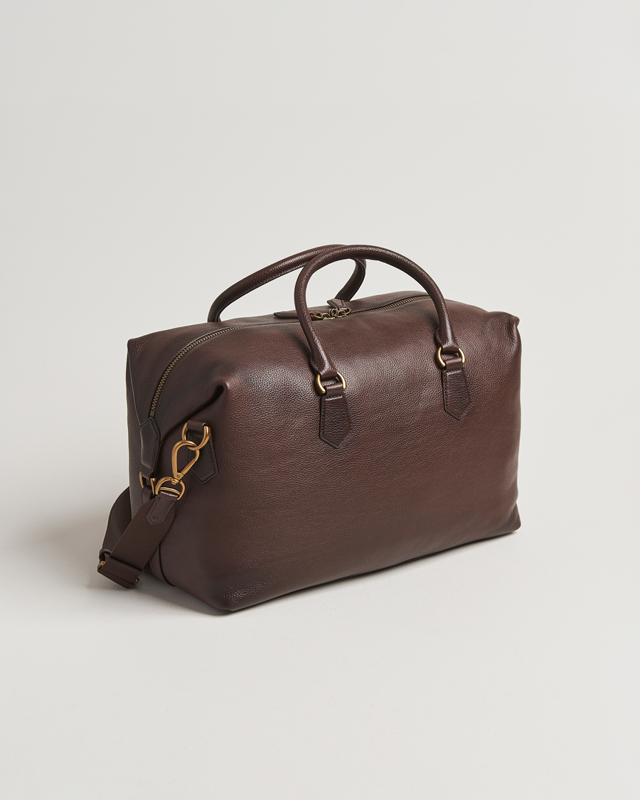 Herren | Taschen | Polo Ralph Lauren | Pebble Leather Duffle Bag Dark Brown