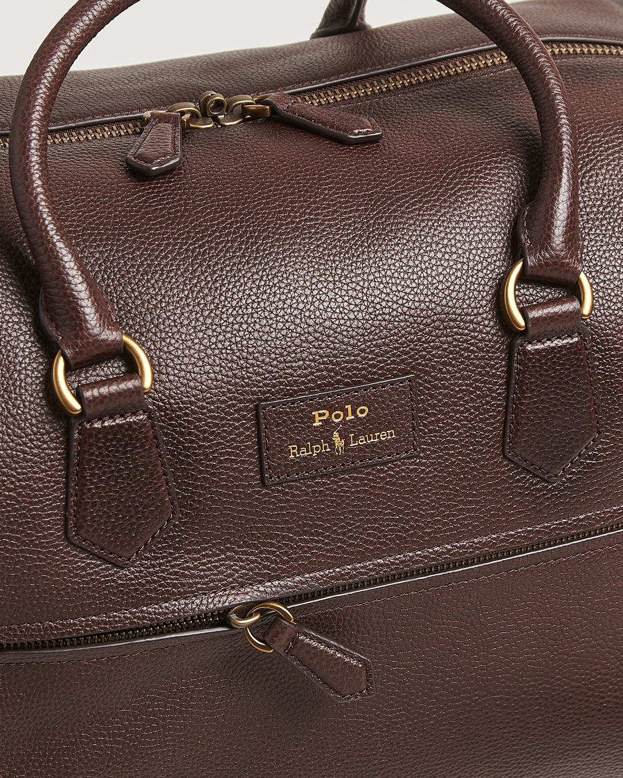 Herren | Taschen | Polo Ralph Lauren | Pebble Leather Duffle Bag Dark Brown