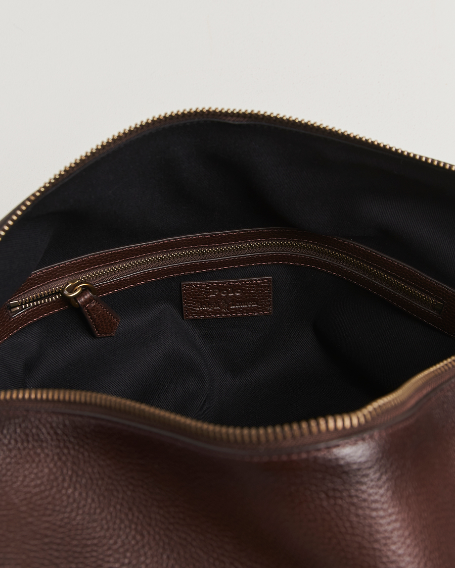 Herren | Taschen | Polo Ralph Lauren | Pebble Leather Duffle Bag Dark Brown