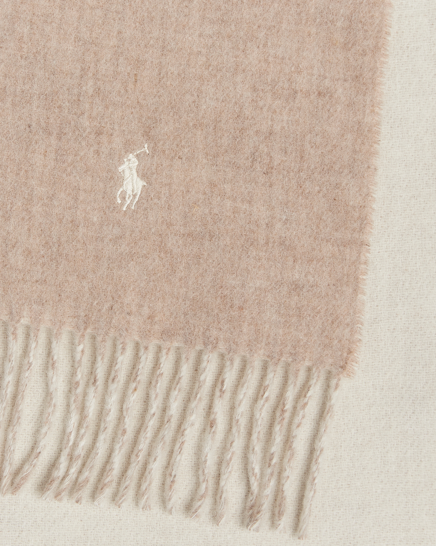 Herren | Polo Ralph Lauren Reversible Wool Scarf Taupe/Winter Cream | Polo Ralph Lauren | Reversible Wool Scarf Taupe/Winter Cream