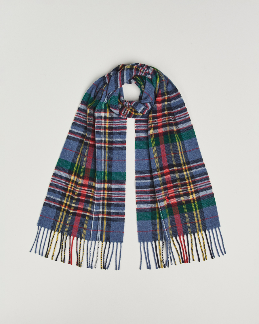 Herren | Polo Ralph Lauren Classic Wool Scarf Blue Multi | Polo Ralph Lauren | Classic Wool Scarf Blue Multi