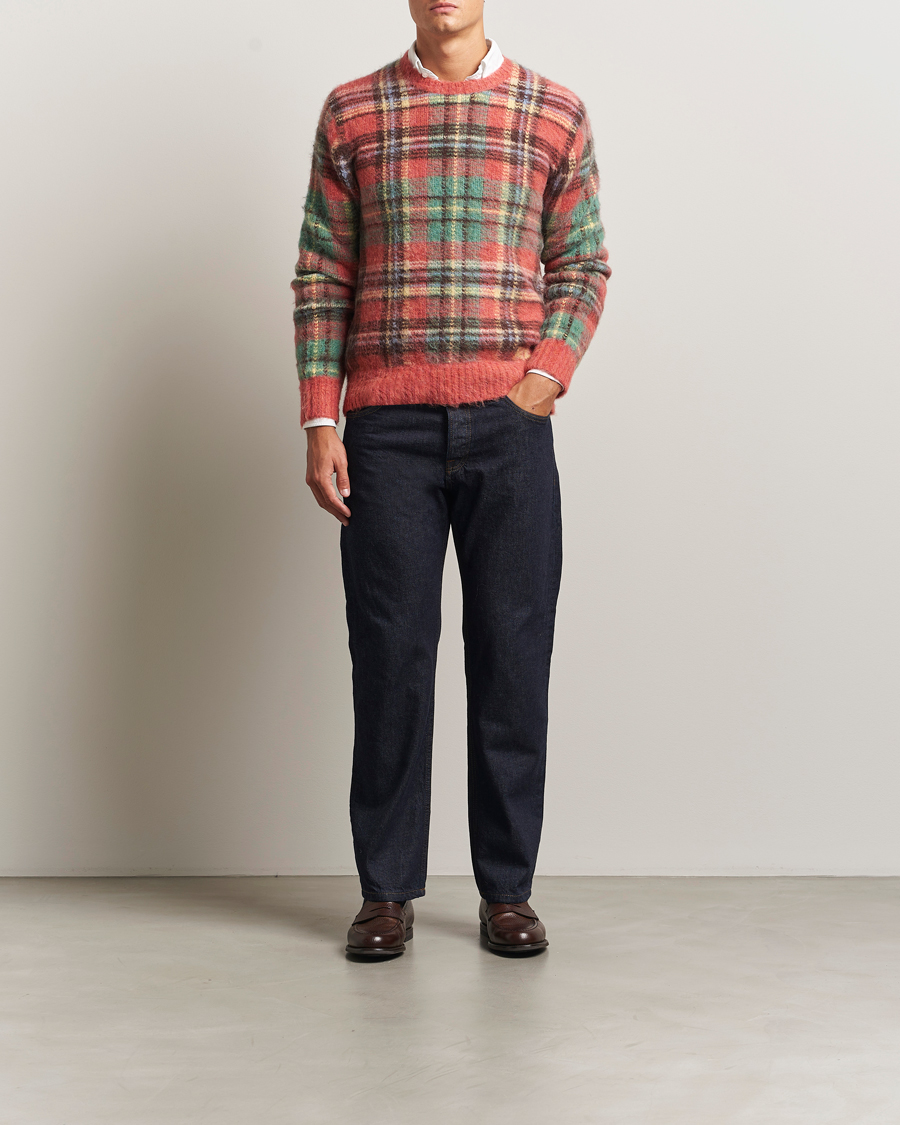 Herren | Pullover | Polo Ralph Lauren | Checked Wool Sweater Red Combo