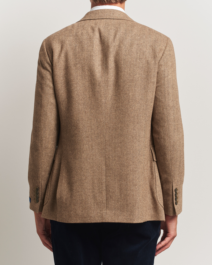 Herren | Sakkos | Polo Ralph Lauren | Single Breasted Herringbone Sportcoat Brown/Tan