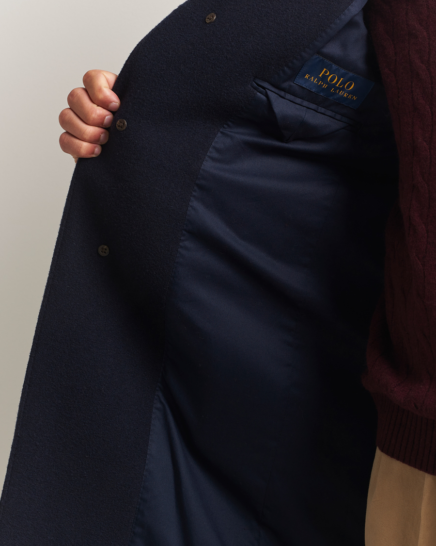 Herren | Jacken | Polo Ralph Lauren | Single Breasted Melton Coat Navy