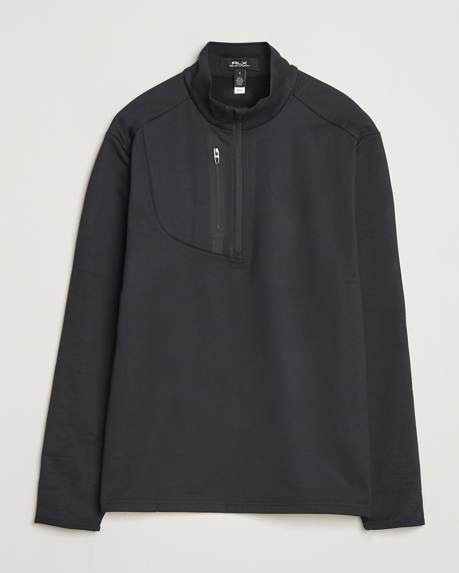 Herren | Golfbekleidung | RLX Ralph Lauren | Luxury Jersey Half Zip Polo Black