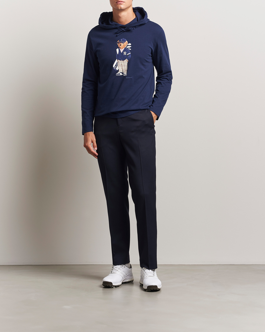 Herren | Pullover | RLX Ralph Lauren | Jersey Bear Hoodie Refined Navy