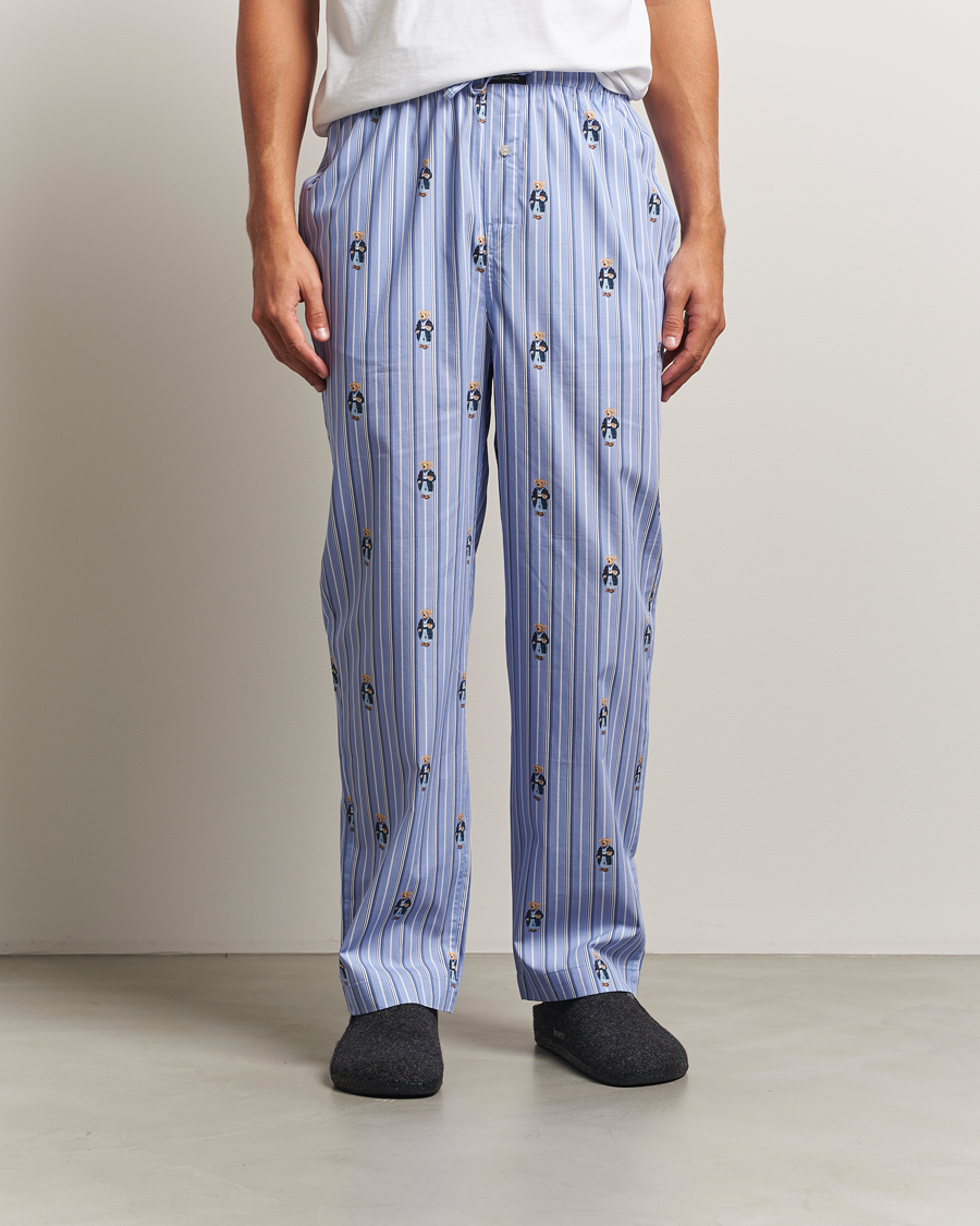 Herren | Schlafanzüge & Bademäntel | Polo Ralph Lauren | Cotton Striped Pyjama Pants Blue