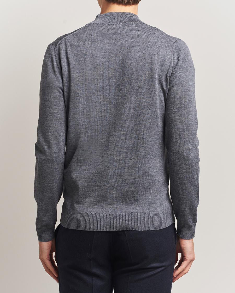Herren | Pullover | Stenströms | Merino Full Zip Grey