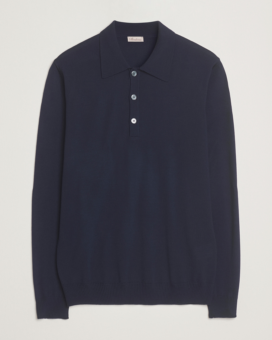 Herren | Pullover | Stenströms | Merino Polo Navy