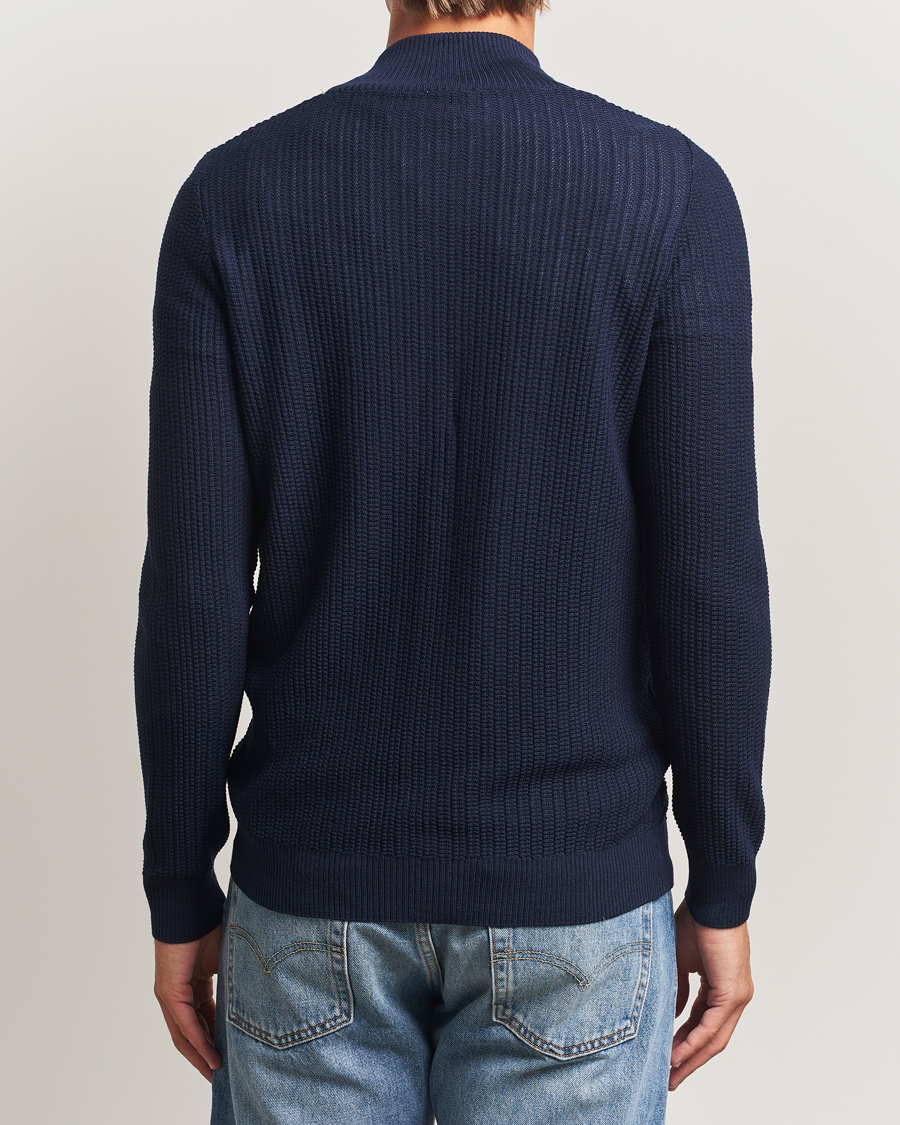 Herren | Pullover | Stenströms | Knitted Structure Cardigan Navy