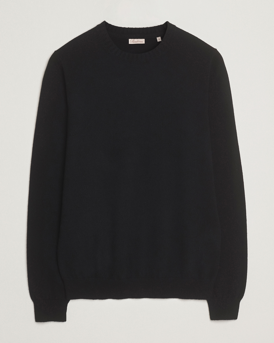 Herren | Pullover | Stenströms | Cashmere Crewneck Black