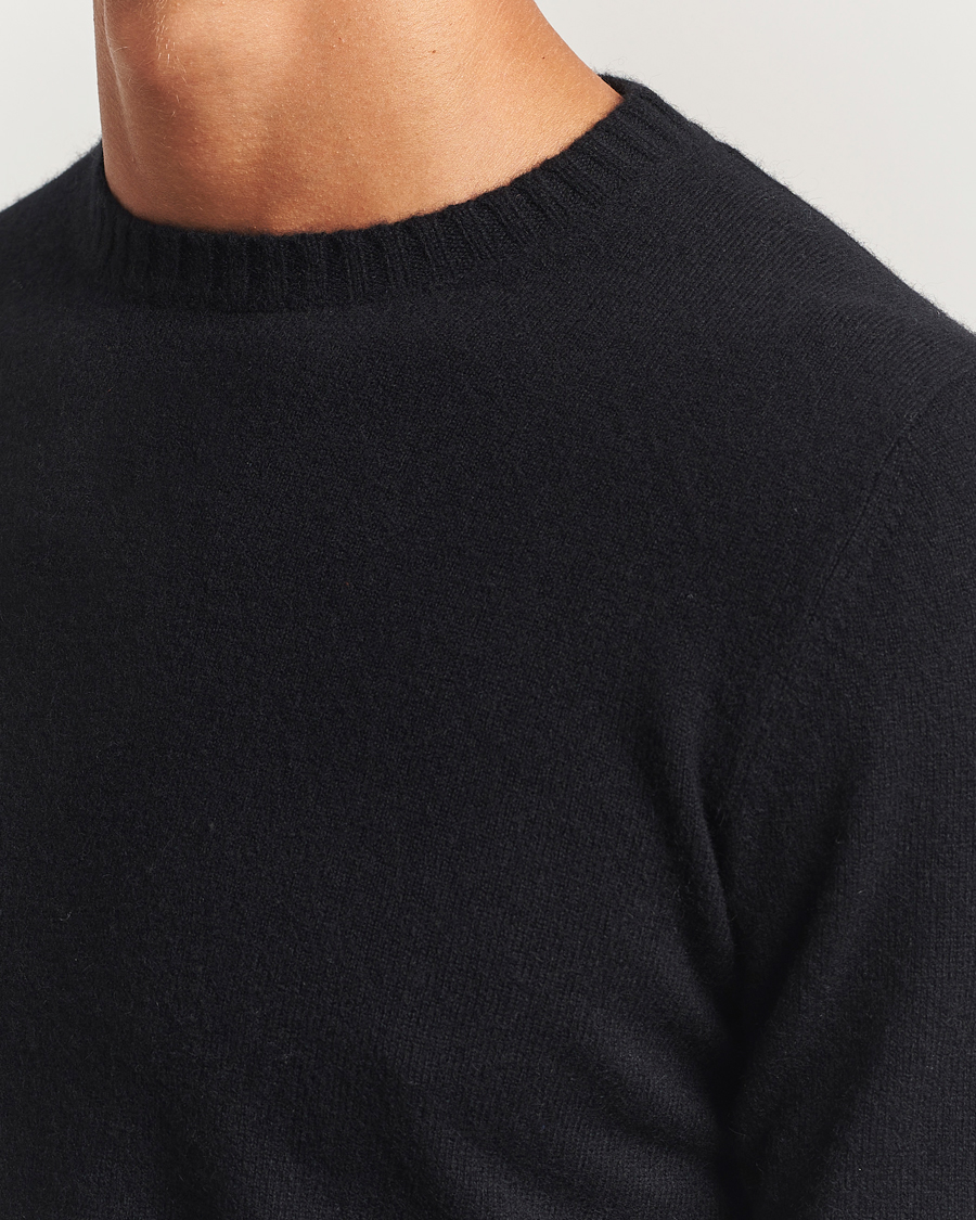 Herren | Pullover | Stenströms | Cashmere Crewneck Black