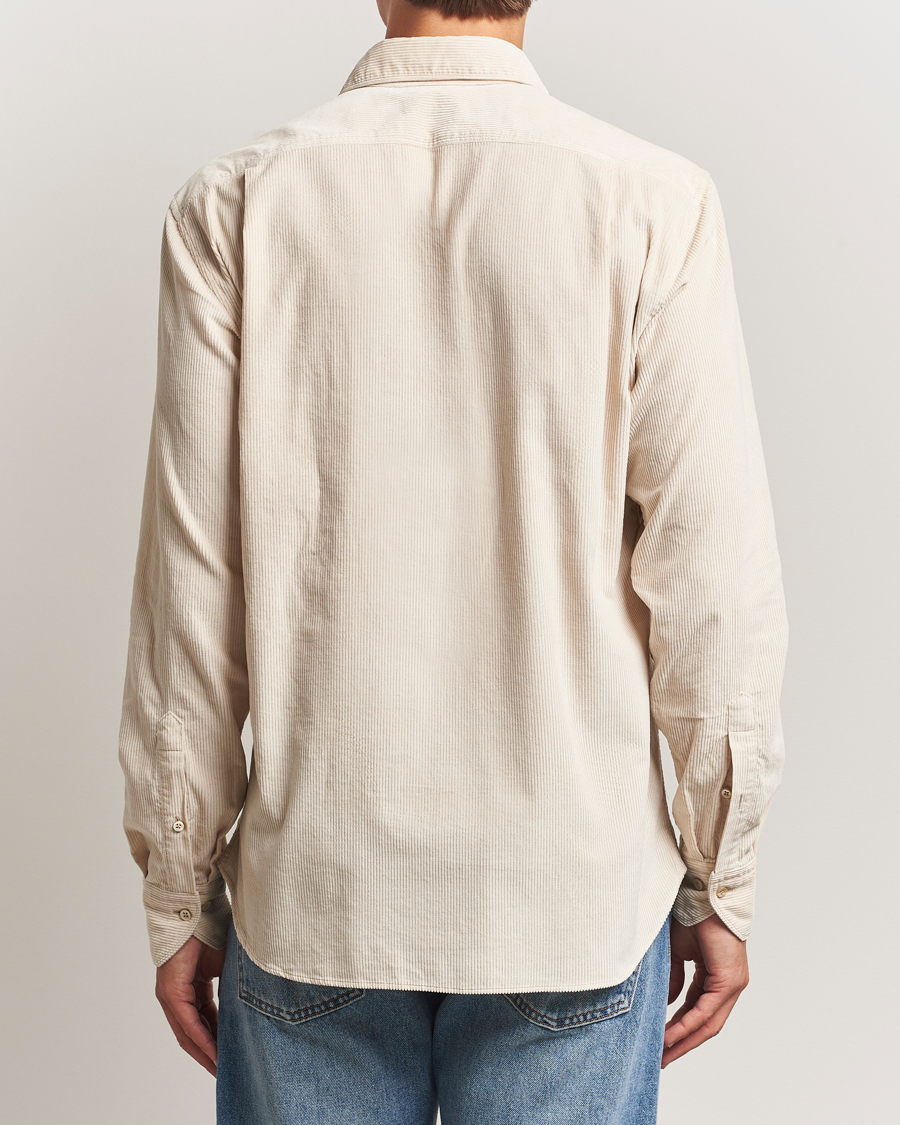 Herren | Hemden | Stenströms | Regular Fit Cord Pocket Shirt Beige