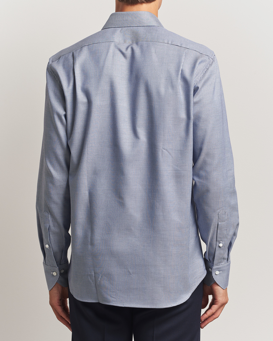 Herren | Hemden | Stenströms | Regular Fit Woven Structure Shirt Blue