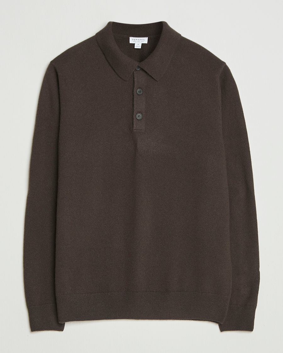 Herren | Pullover | Sunspel | Cashmere Polo Truffle