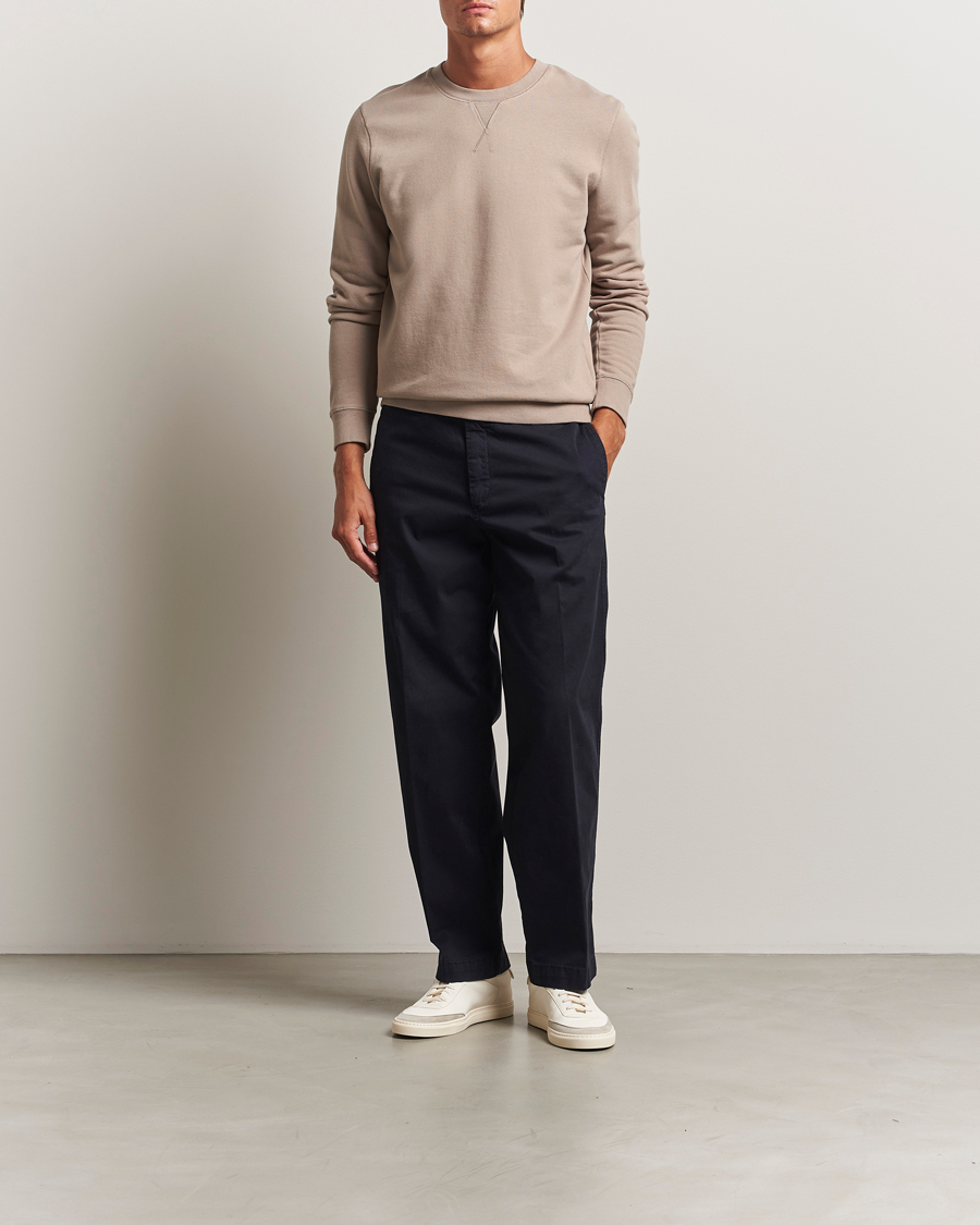 Herren | Pullover | Sunspel | Loopback Sweatshirt Mink