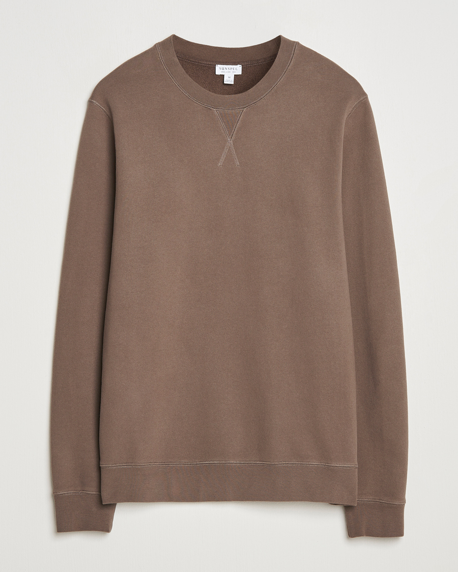Herren | Pullover | Sunspel | Loopback Sweatshirt Bark