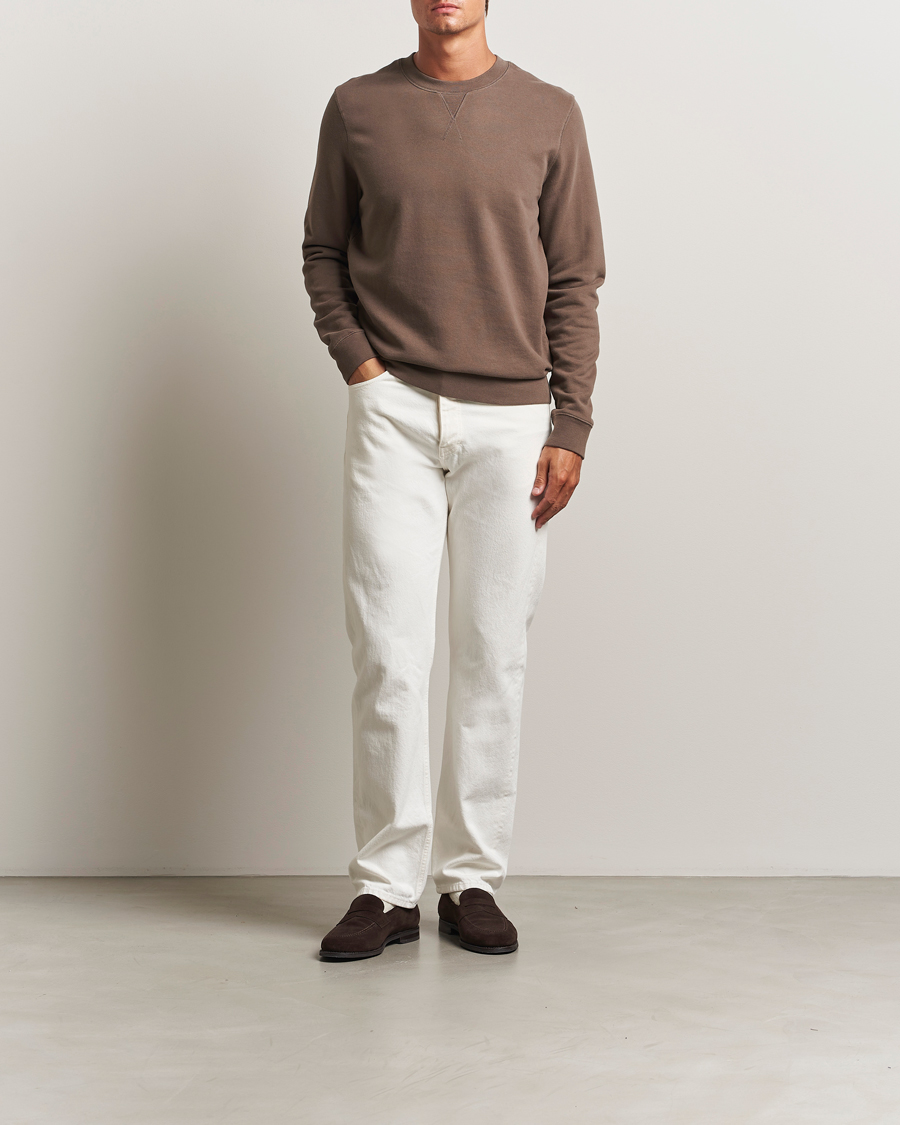 Herren | Pullover | Sunspel | Loopback Sweatshirt Bark