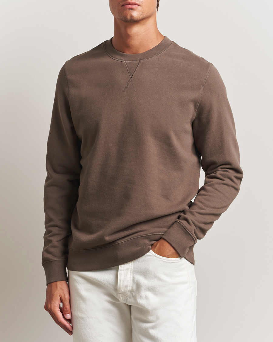 Herren | Pullover | Sunspel | Loopback Sweatshirt Bark