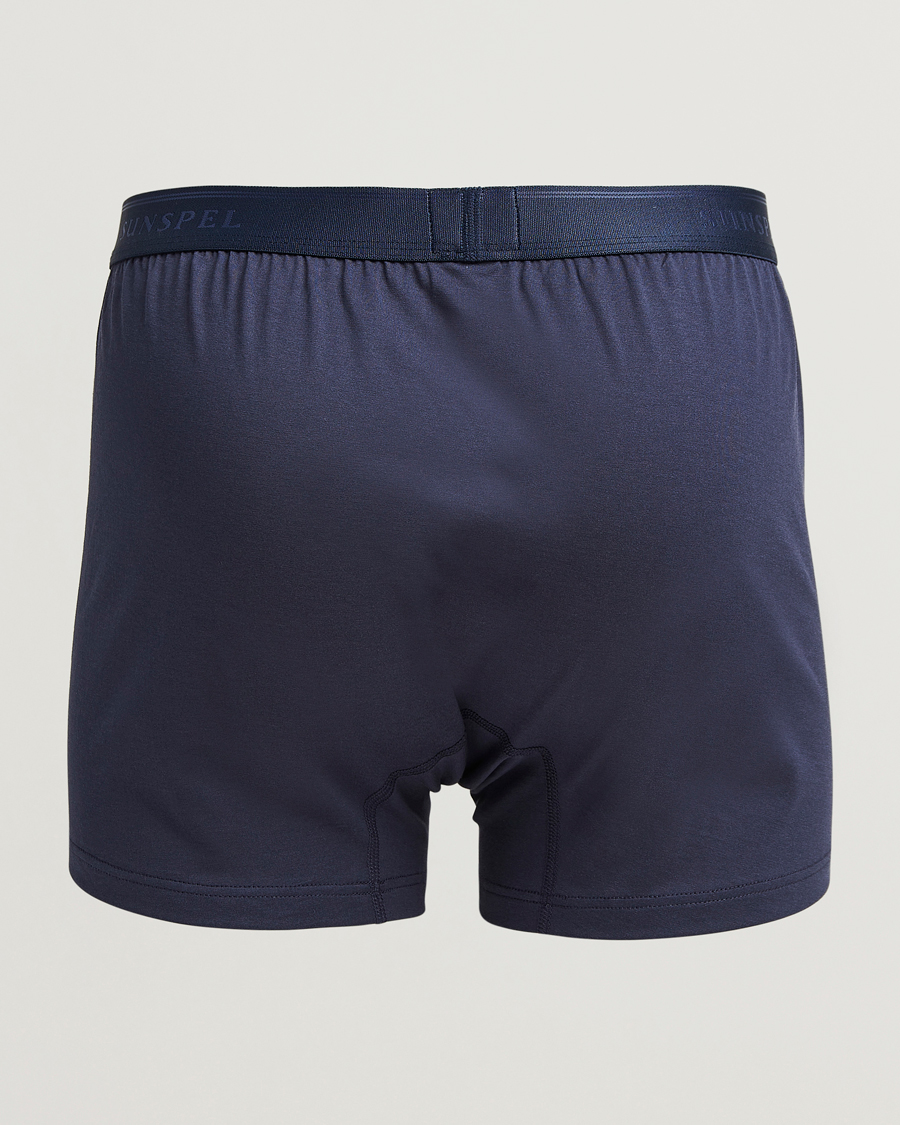 Herren | Unterwäsche | Sunspel | Superfine Two Button Cotton Navy