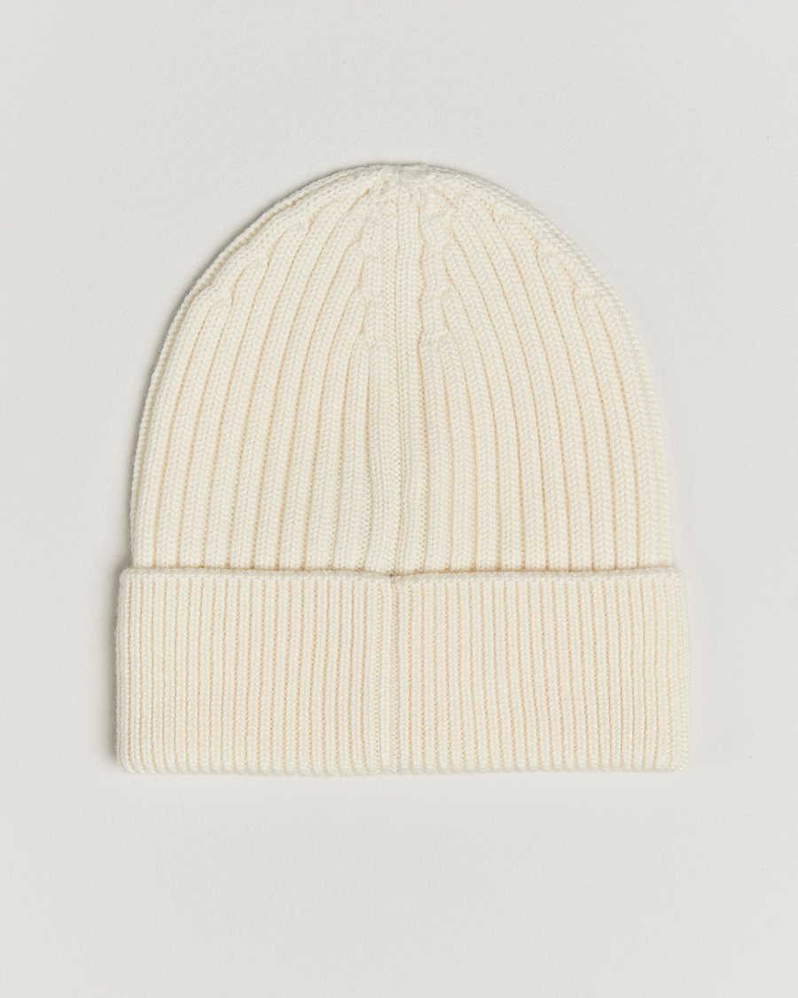 Herren | Moncler Grenoble Rib Wool Beanie Off White | Moncler Grenoble | Rib Wool Beanie Off White