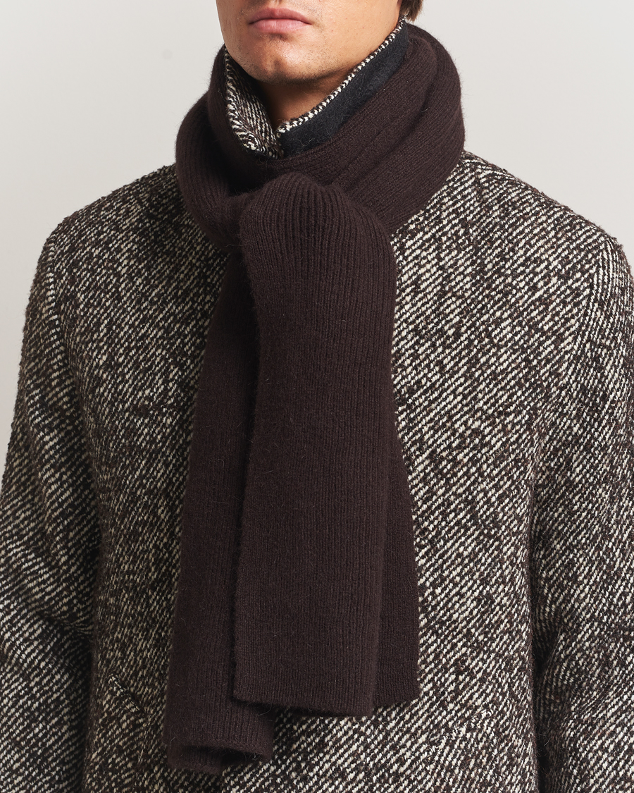 Herren | Le Bonnet Lambswool/Caregora Scarf Espresso | Le Bonnet | Lambswool/Caregora Scarf Espresso