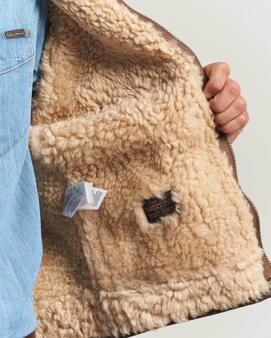 Herren | Jacken | Polo Ralph Lauren | Sherling Lined Bomber Jacket Brown Earth