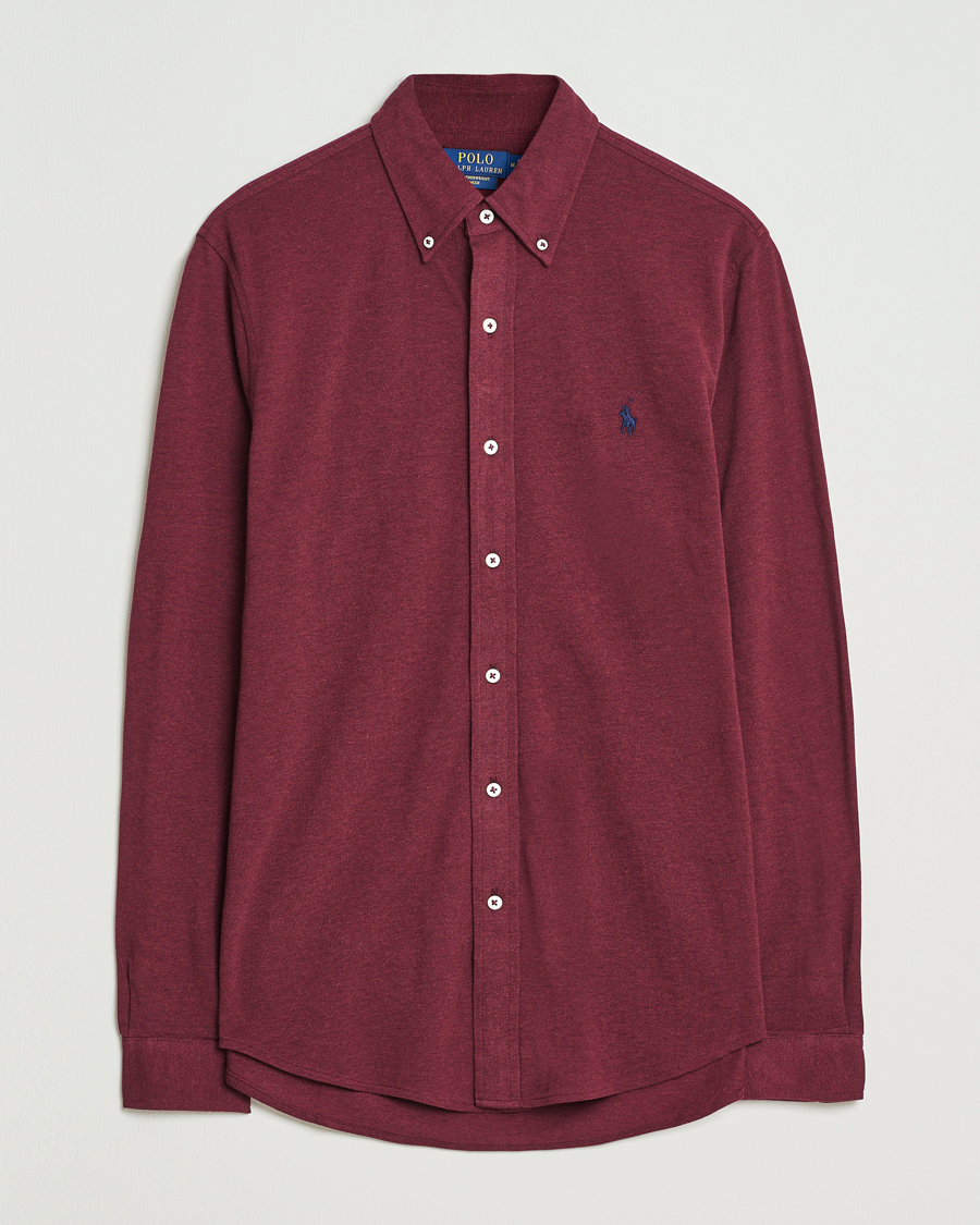 Herren | Hemden | Polo Ralph Lauren | Featherweight Mesh Shirt Spring Wine Heather