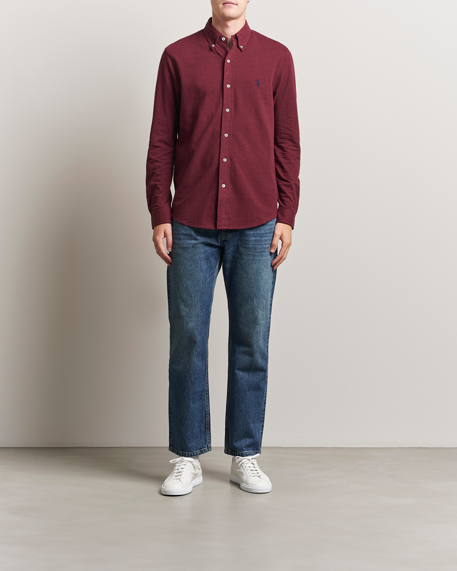 Herren | Hemden | Polo Ralph Lauren | Featherweight Mesh Shirt Spring Wine Heather