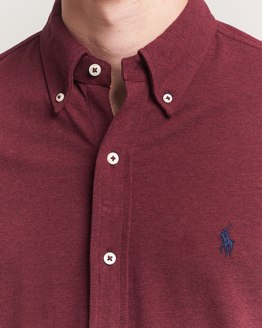 Herren | Hemden | Polo Ralph Lauren | Featherweight Mesh Shirt Spring Wine Heather