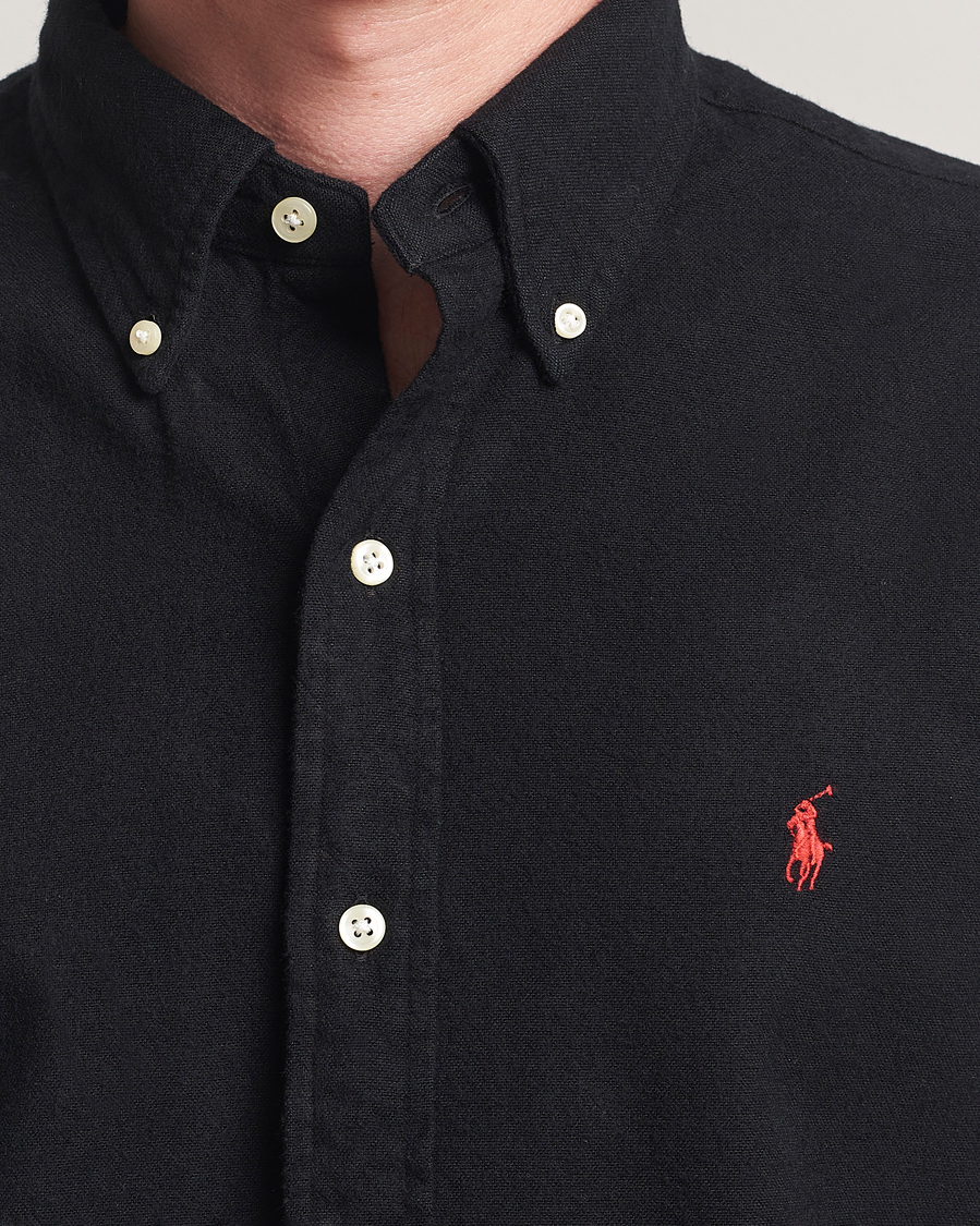 Herren | Hemden | Polo Ralph Lauren | Custom Fit Brushed Flannel Shirt Polo Black