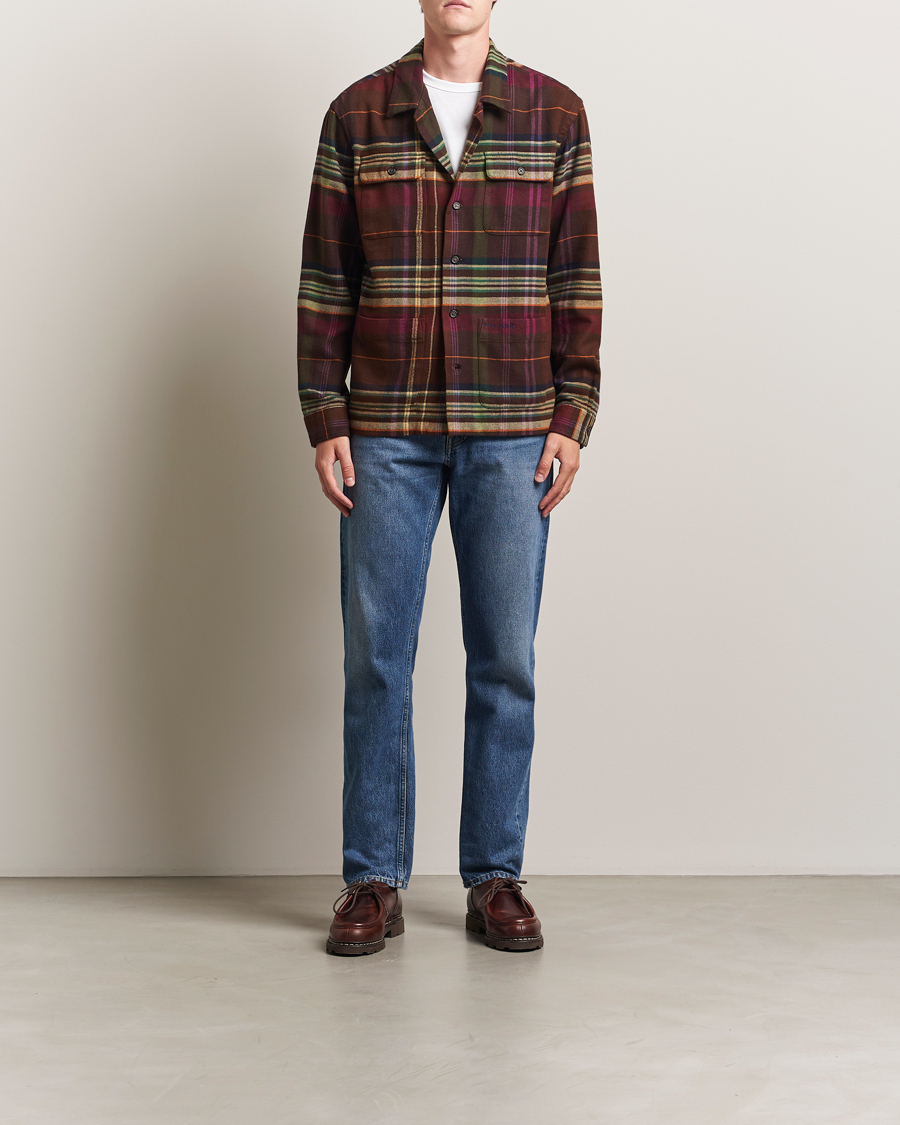 Herren | Hemden | Polo Ralph Lauren | Brushed Flannel Pocket Shirt Brown/Green