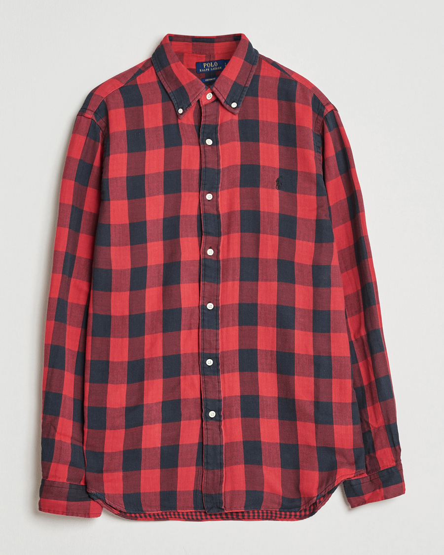 Herren | Hemden | Polo Ralph Lauren | Custom Fit Double Faced Checked Shirt Red/Black