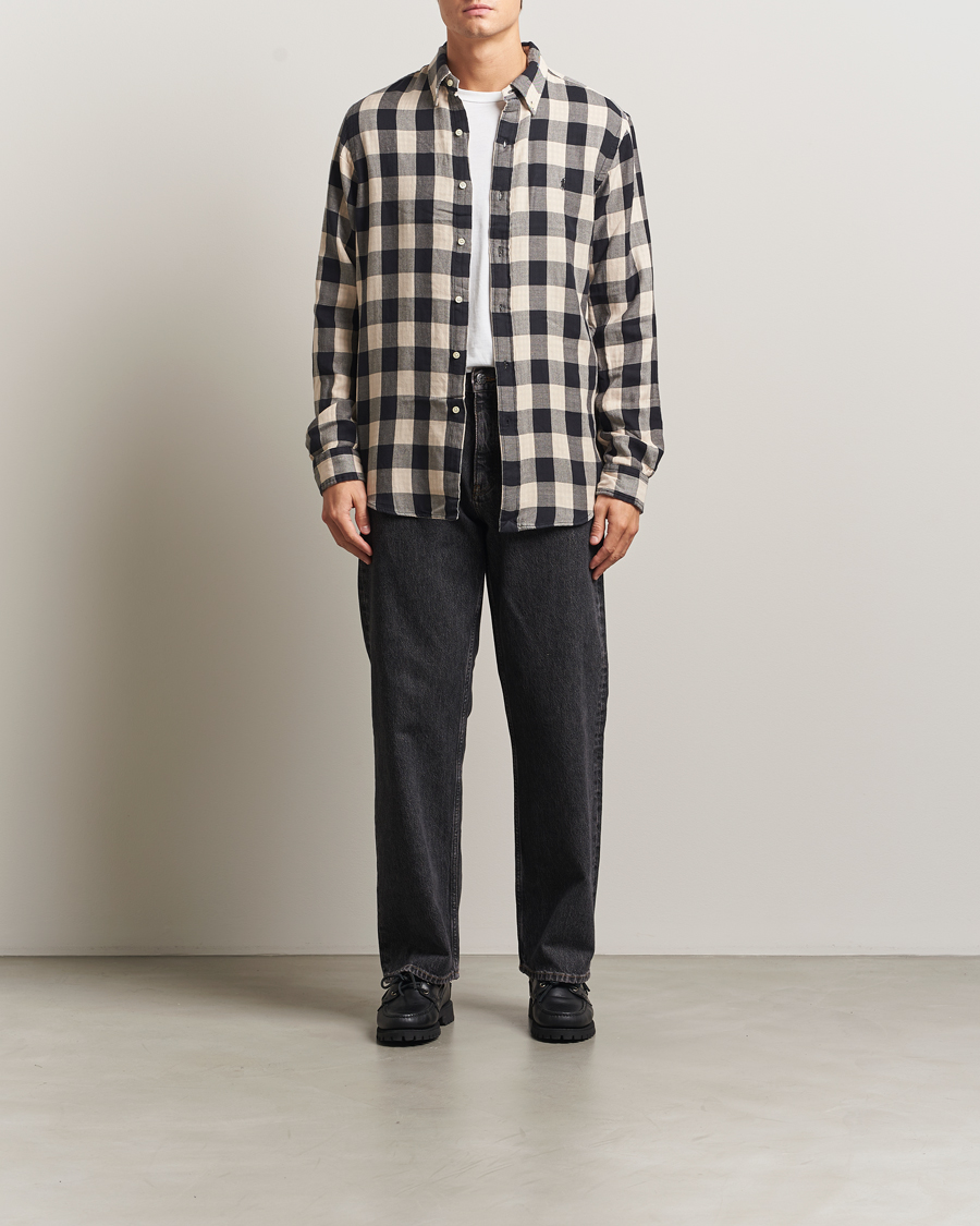 Herren | Hemden | Polo Ralph Lauren | Custom Fit Double Faced Checked Shirt Cream/Black