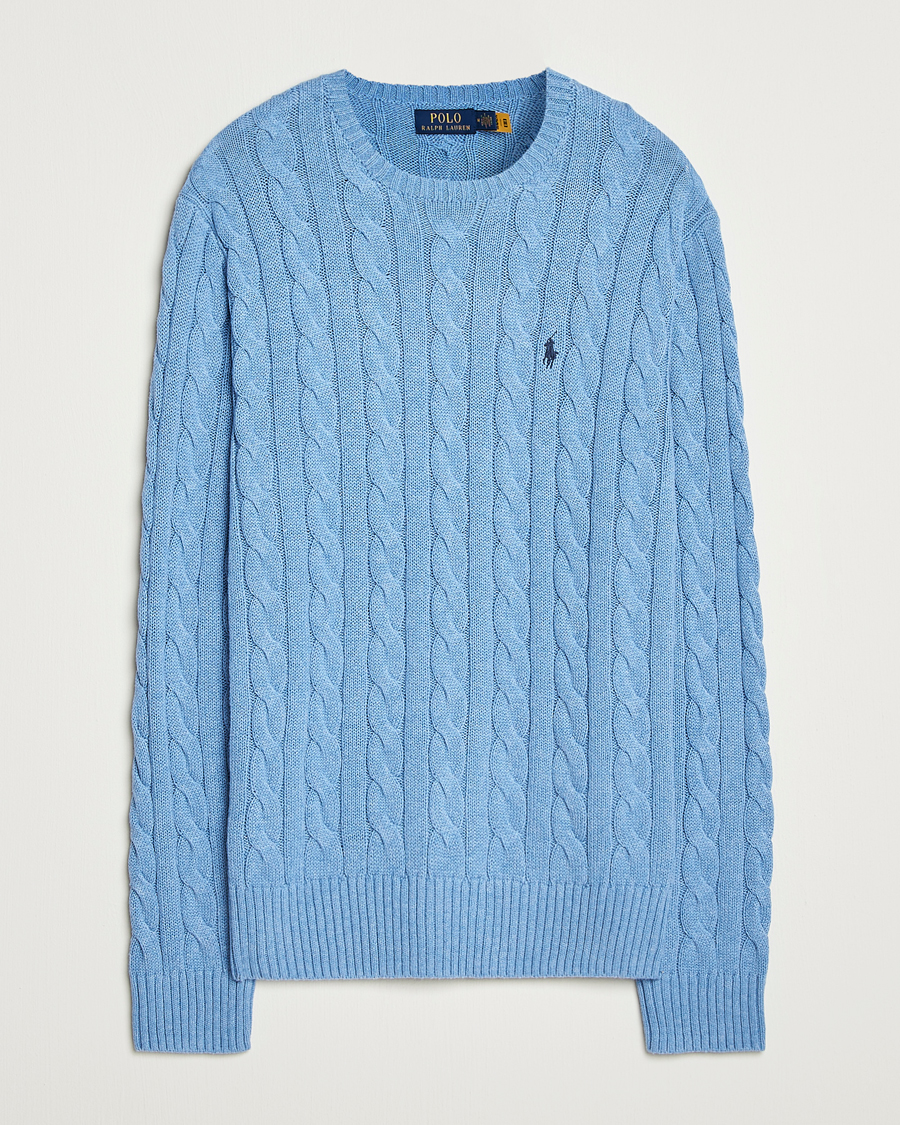 Herren | Pullover | Polo Ralph Lauren | Cotton Cable Pullover Soft Royal Heather