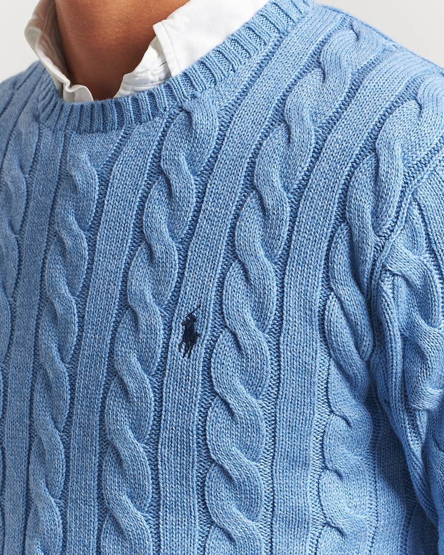 Herren | Pullover | Polo Ralph Lauren | Cotton Cable Pullover Soft Royal Heather