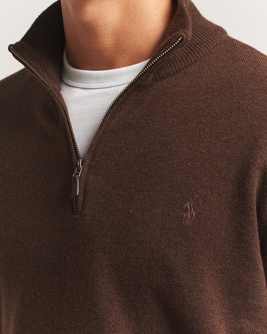 Herren | Pullover | Polo Ralph Lauren | Merino Half-Zip Sweater Cacao Brown Heather