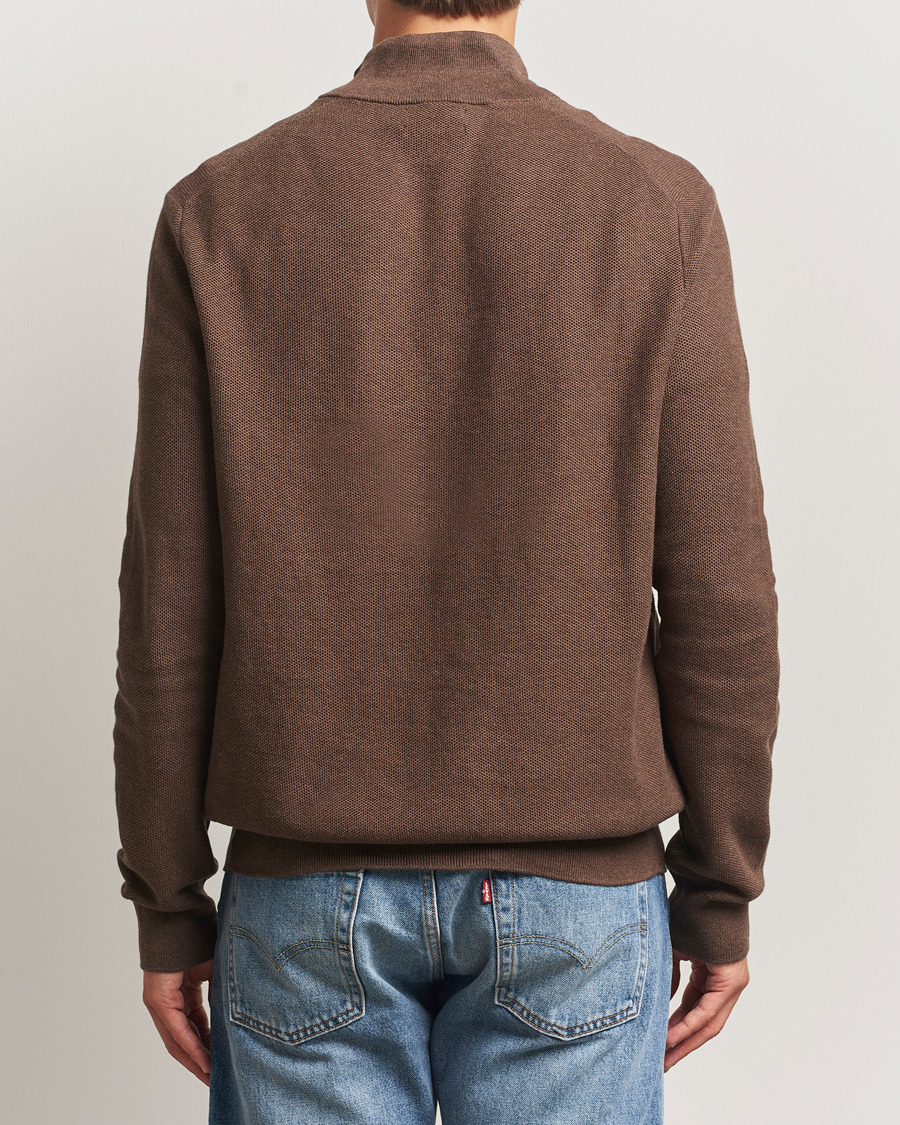 Herren | Pullover | Polo Ralph Lauren | Textured Half Zip Nutmeg Brown