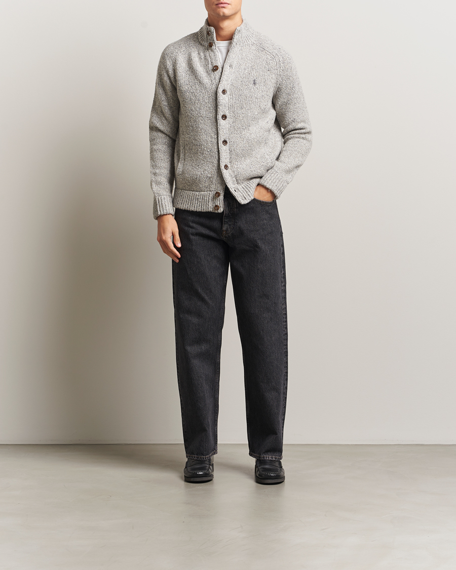 Herren | Pullover | Polo Ralph Lauren | Wool Blend Button Cardigan Grey Marl