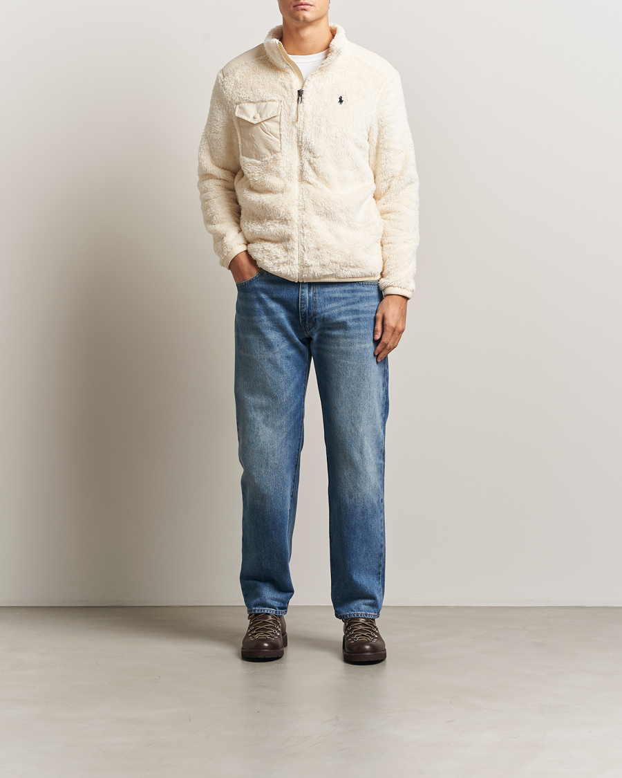 Herren | Pullover | Polo Ralph Lauren | Curly Hi-Pile Full Zip Andover Cream