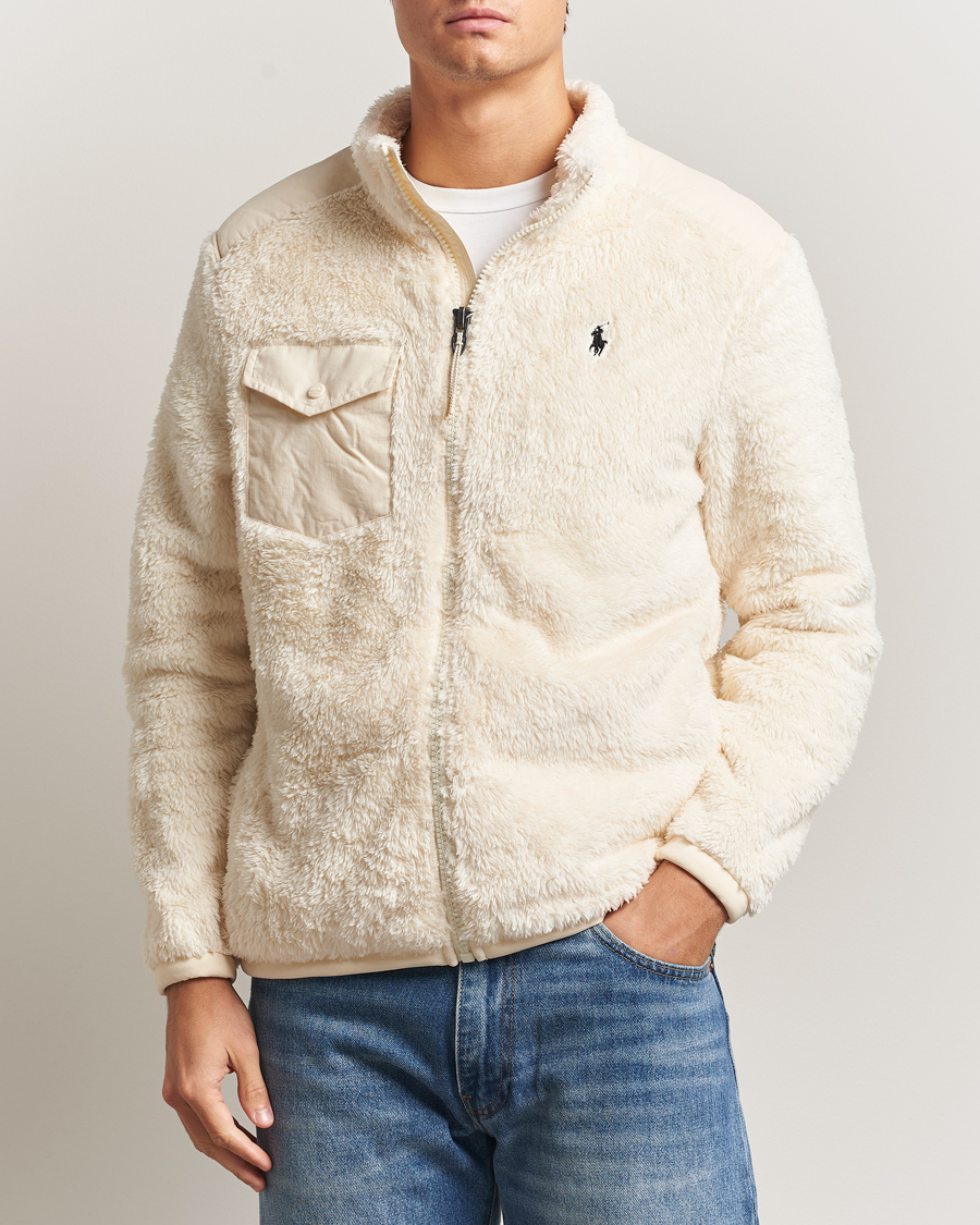 Herren | Pullover | Polo Ralph Lauren | Curly Hi-Pile Full Zip Andover Cream