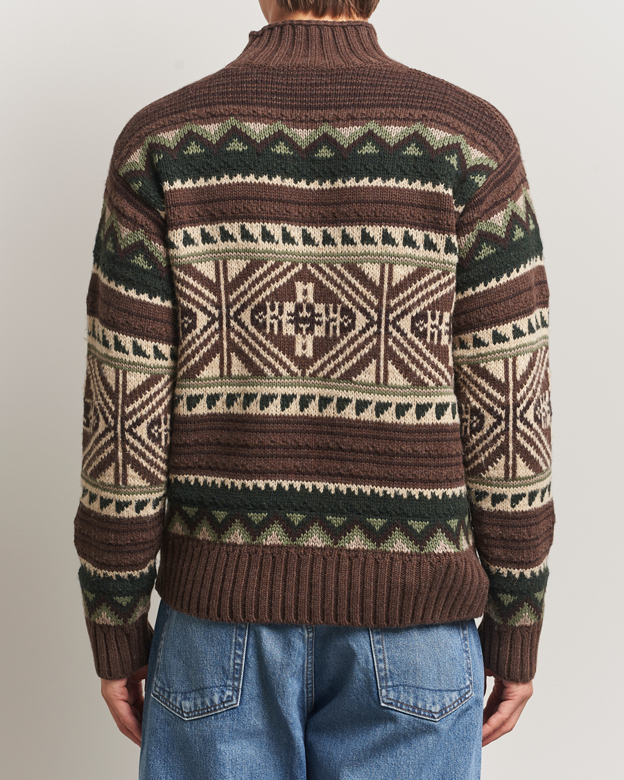 Herren | Pullover | Polo Ralph Lauren | Wool Cotton Blend Sweater Brown Combo
