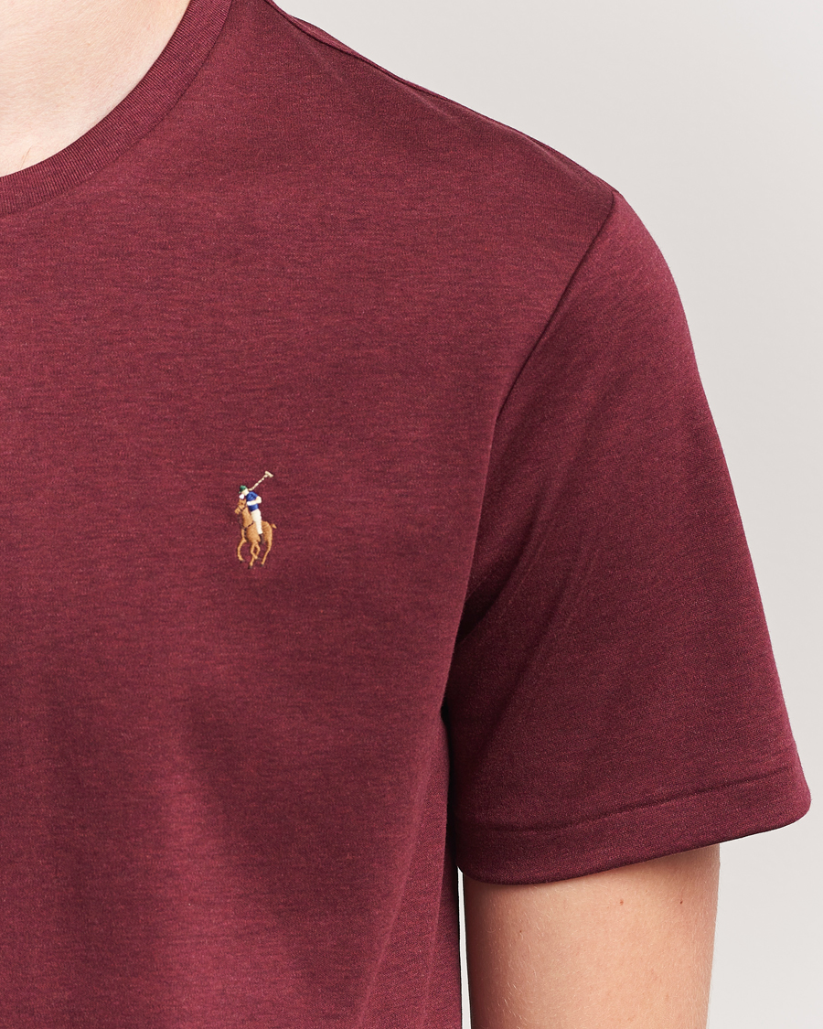 Herren | T-Shirts | Polo Ralph Lauren | Luxury Pima Cotton Crew Neck T-Shirt Wine Heather