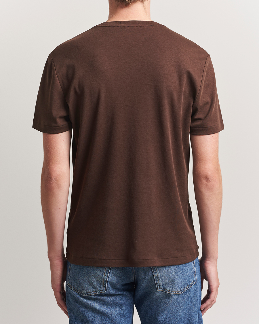 Herren | T-Shirts | Polo Ralph Lauren | Luxury Pima Cotton Crew Neck T-Shirt Nutmeg Brown