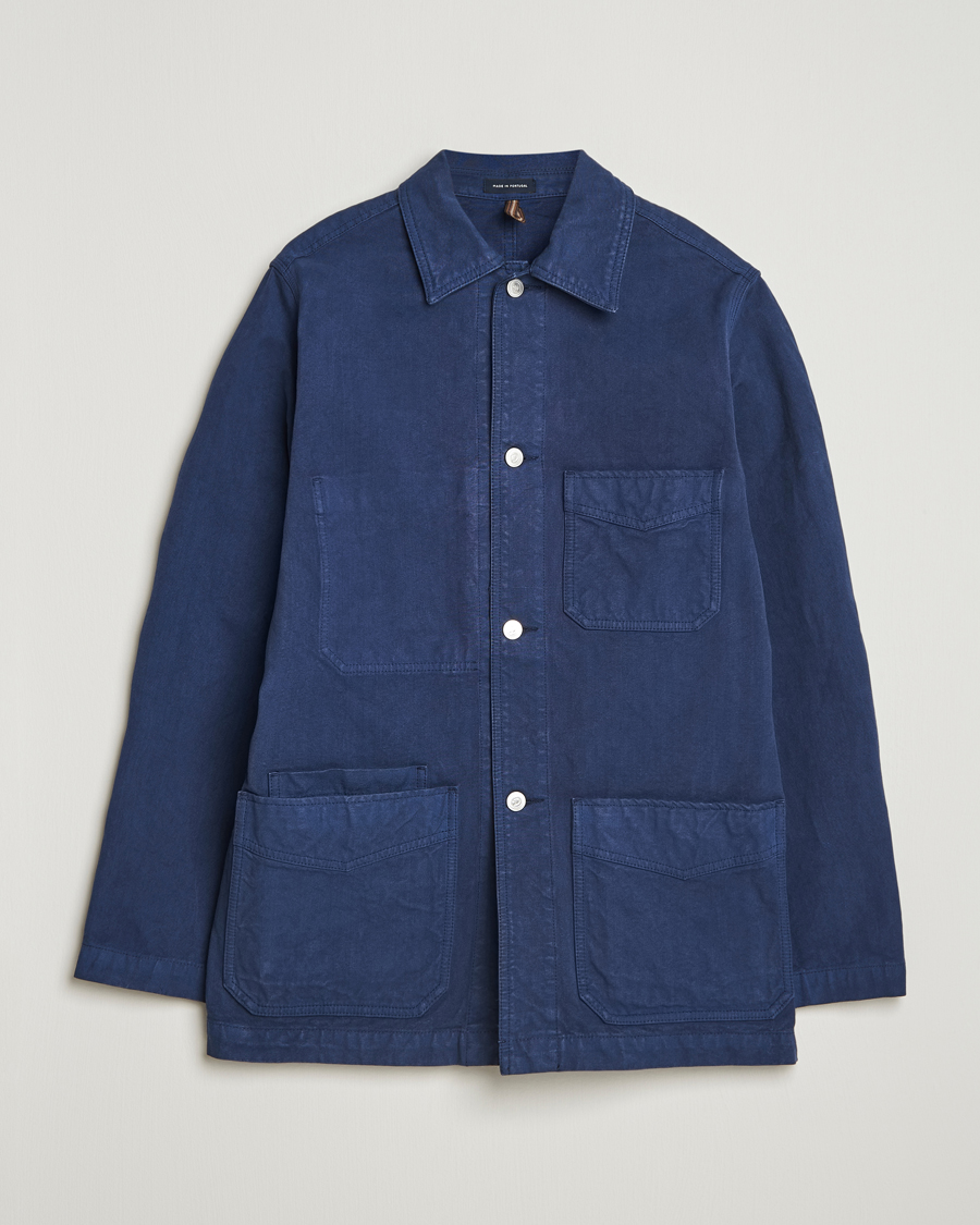 Herren | Jacken | Drake's | Duck Cotton Canvas Chore Coat Navy