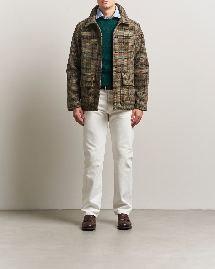 Herren | Jacken | Drake's | Check Tweed Donkey Chore Green
