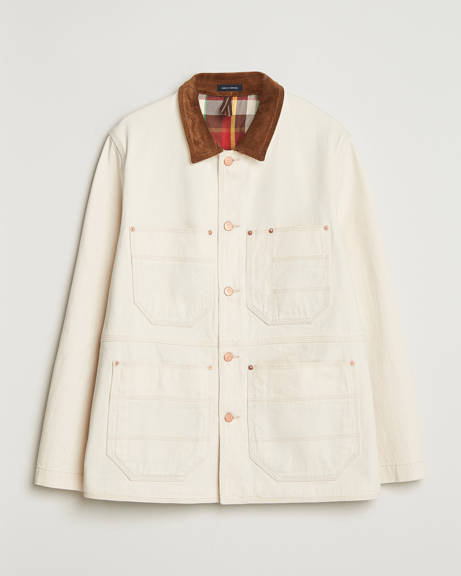 Herren | Jacken | Drake's | Denim Welder Jacket Ecru