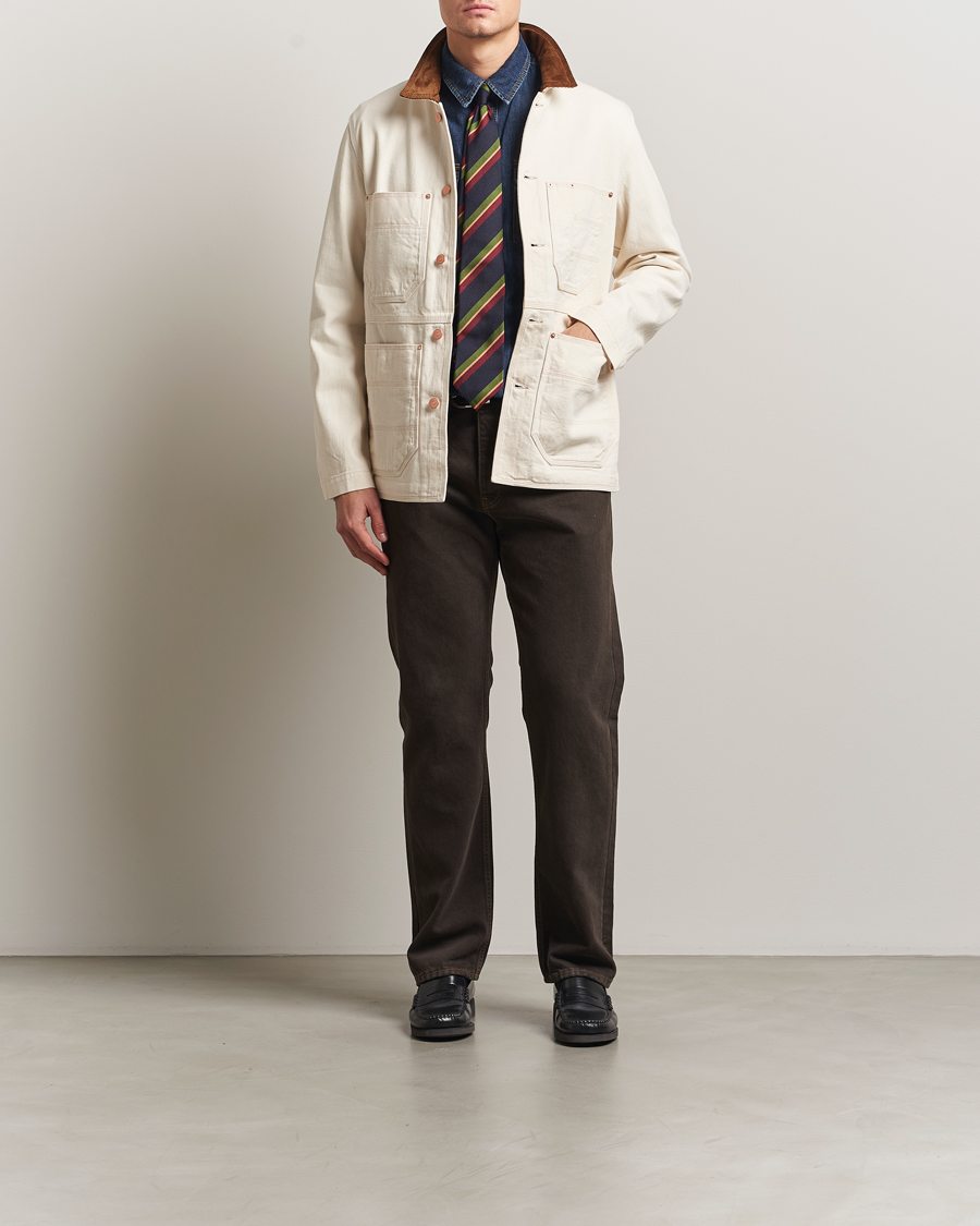 Herren | Jacken | Drake's | Denim Welder Jacket Ecru