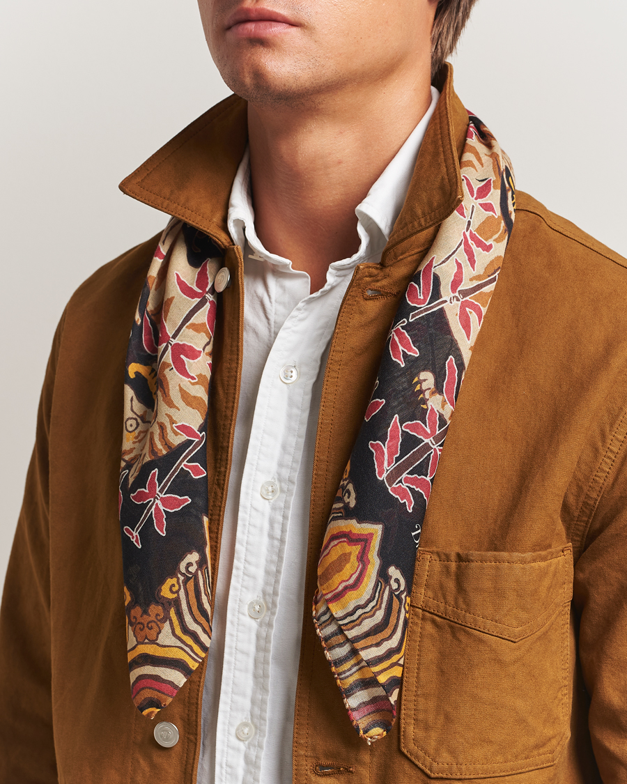 Herren | Drake's Tiger Bandana Black | Drake's | Tiger Bandana Black